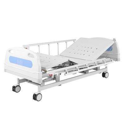 Hospital Furniture 3 Functions Semi-Electric Medical Patient Bed with Motors and Cranks