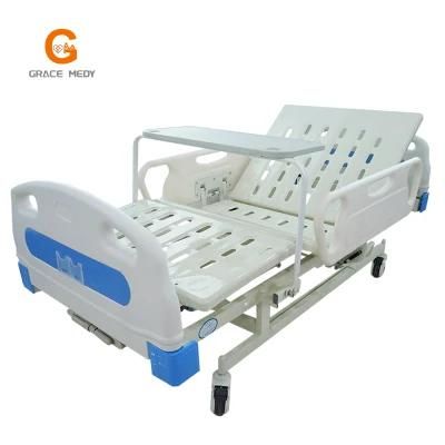 Two Functions 2 Cranks Manual Folding ICU Medical Hospital Patient Nursing Bed