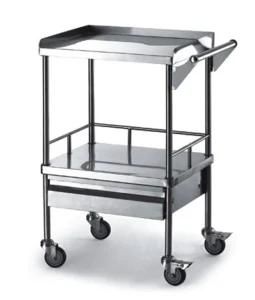 Hospital Stainless Steel Anesthesia Cart Medical Trolley (HR-742A)