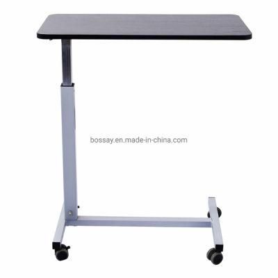 Rotating Table-Top Adjustable Medical Furniture Wooden Hospital Dining Overbed Table