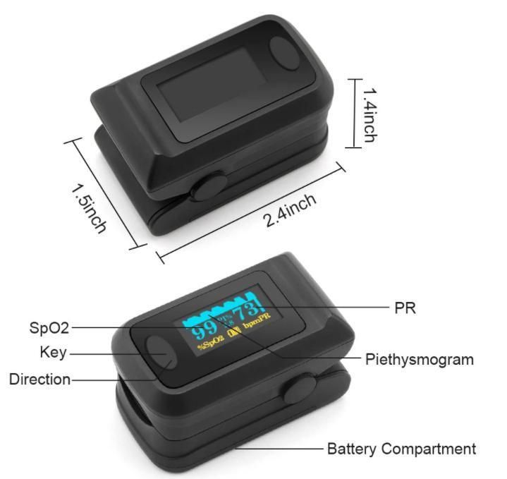 Hospital Medical Equipment Hot Sale Portable LED Display Digital Blood Pulse Oximeter