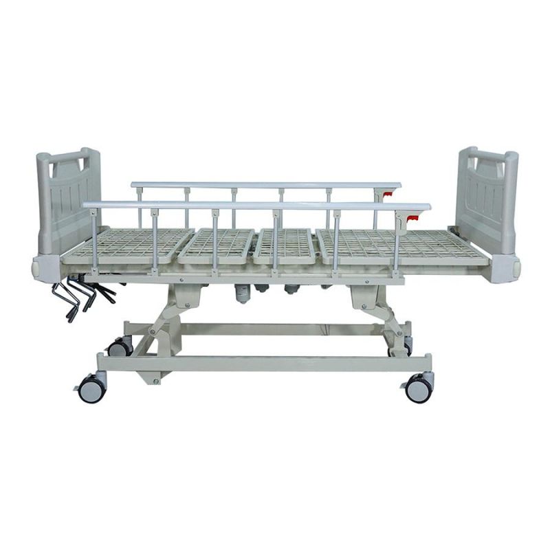 Five Functions Manual Medical Bed 4 Cranks Nursing Bed Care Hospital Bed