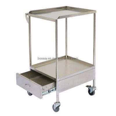 Hospital Medical Trolley Stainless Steel Assemble Small Surgical Cart Rescue Instrument Change Vehicles