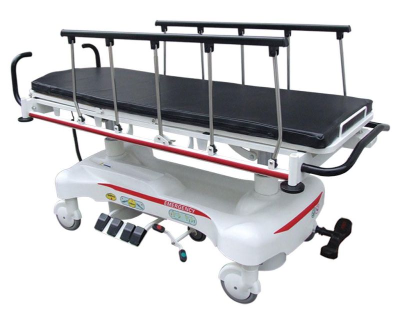 Luxurious Hydraulic Rise-and-Fall Stretcher Cart with Weight Reading