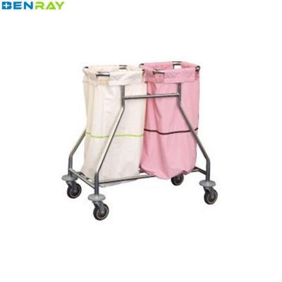 Bag Crash Cart Hospital Equipment Hot Sale Trolley for Dirty Clothes