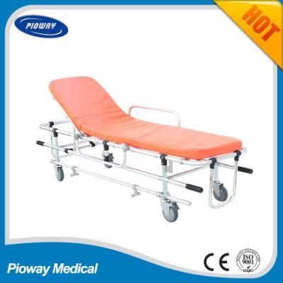 Emergency Folding Patient Transfer Stretcher, Trolley Aluminum Collapsible Ambulance Stretcher (RC-A6)