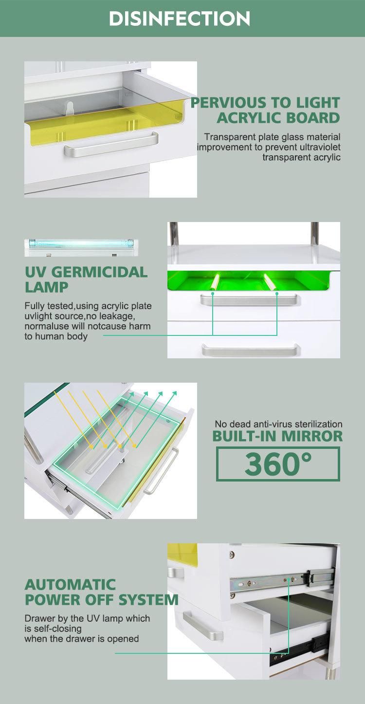 Medical Instrument Trolley Medical Device with Ultraviolet Ray Sterilize