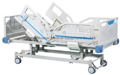 Multifunctional Folding Medical Furniture Adjustable Electric Nursing Bed with Central Control Casters