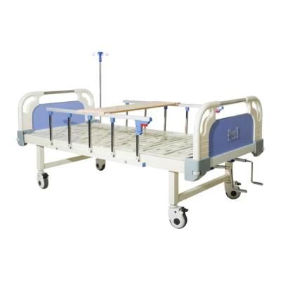 Steel Tubes Simple Manual Medical Bed Makeshift Hospital Bed