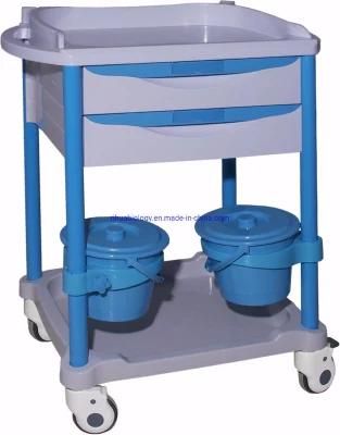 Hospital Treatment Trolley with Bucket Hand Nursing Cart