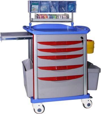Mn-AC003 Medical Treatment Cart Hospital Drug Emergency Trolley for Patient