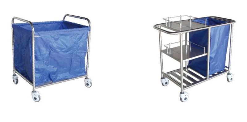 Bestest Price Hospital Furniture Stainless Steel Waste Collecting Trolley