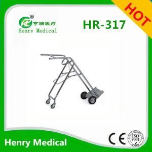 Trolley for Oxygen Bottles (stainless steel) /Oxygen Cylinder Trolley