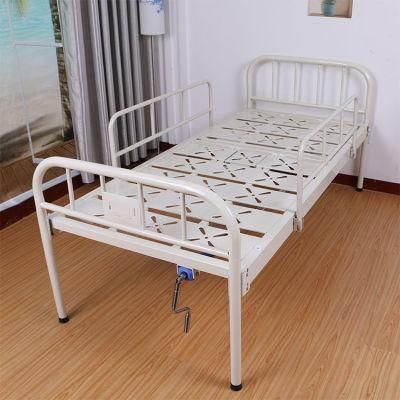 B03 One Function Hospital Bed Manual Flat Single Crank Hospital Medical Nursing Patient Bed