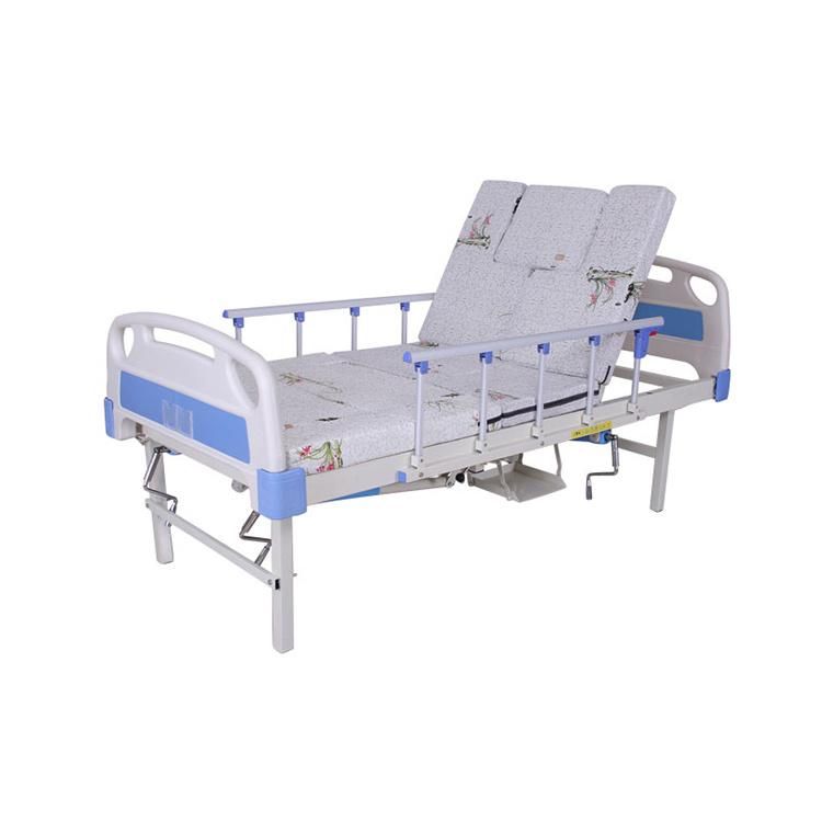 Medical Furniture Multi Functions Medical Manual Patient Bed for Sale with Toilet