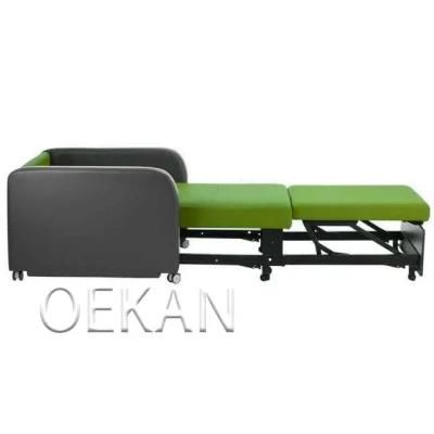Modern Ergonomic Design Hospital Patient Accompany Recliner Sofa Meidical Single Sleeping Sofa Chair