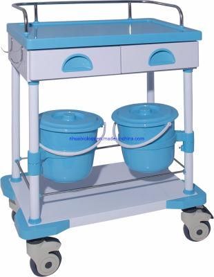 Hospital Specific Use Plastic Treatment Cart with Bucket