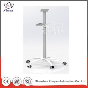 Hot-Hospital Use Bedside Mobile Emergency Cart Patient Monitor Trolley with Basket
