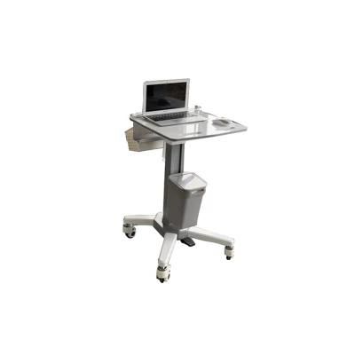 Hospital Height Adjustable Laptop Cart Medical Tablet Computer Trolley on Wheels