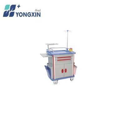 Yx-Et750c Medical Furniture ABS Emergency Trolley for Hospital