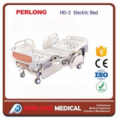 Medical Equipment Three-Function Electric Medical Hospital Bed with Wheels