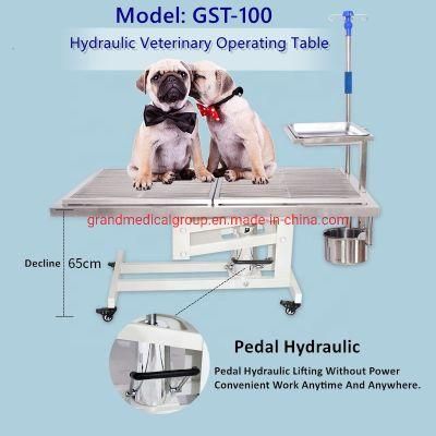 Electric Lifting Veterinary Operating Table Animal Hospital Stainless Steel Surgical Table Medical Equipment