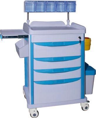 Mn-AC008 Hospital ABS Economic Treatment Trolley Medical Emergency Cart