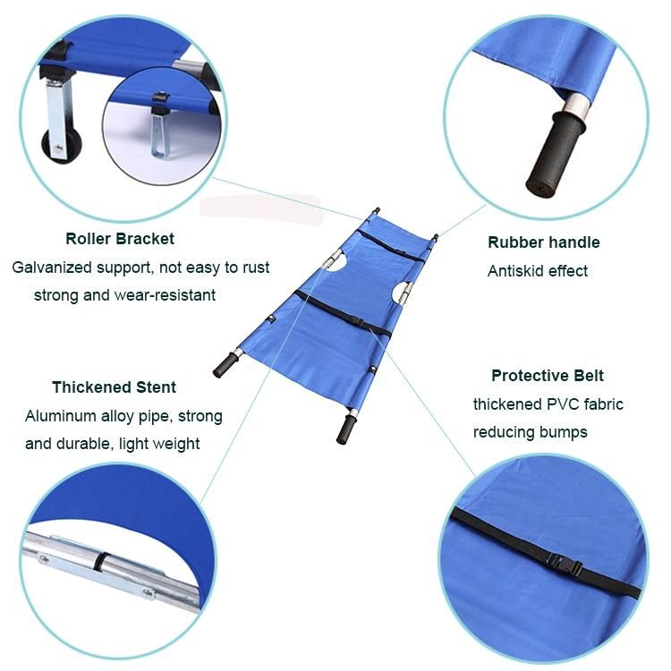 Medical Stretcher Used for Hospital, Orange Color