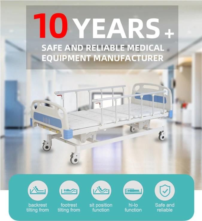 Detachable Bedside and Tailstock Hospital Manual Bed for Patient