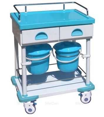 Hospital Furniture Auxiliar Clinical Compartment Trolleys ABS Clinical Trolley