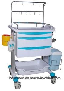 HS-PNT005C6 Healthcare Supplier Hospital ABS Nurse Cart Nursing Trolly