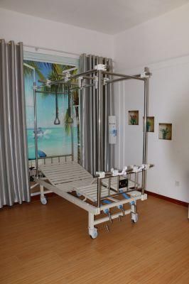 Silent Casters Stainless Steel Three-Crank Hanging Leg Orthopedic Bed