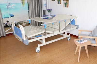 Factory Wholesale ABS Manual Double Shake Two-Function Nursing Bed Multi-Function Medical Bed Elderly Patient Hospital Bed