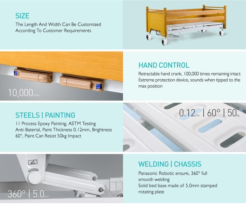 H2h China Products High Quality Patient Simple Hospital Bed