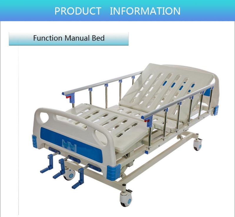 3 Cranks Fowler Manual Hospital Bed with Aluminum Alloy Side Rails