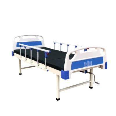 Reasonable Medical Furniture Single Manual Crank Hospital Nursing Bed with Casters