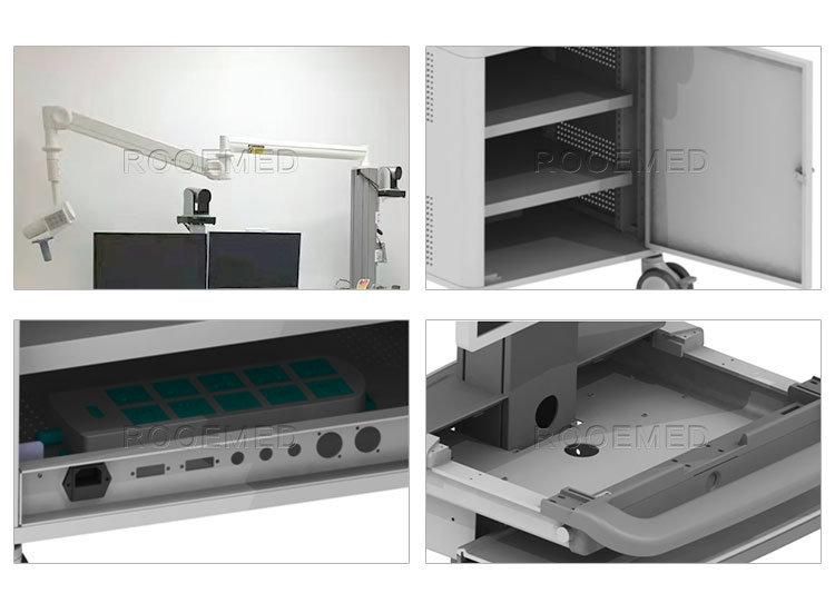 Bwt-005A Medical ABS Emergency Computer Mobile Long Arm Teaching Workstation Cart Trolley for Consultation