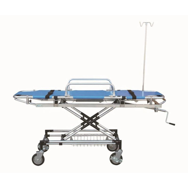 Height Adjustable Hospital Stretcher Trolley for Ambulance Medical Collapsible Stretcher