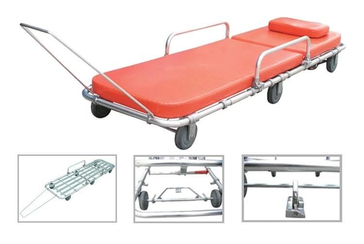 Luxurious Adjustable Emergency Bed Emergency Stretcher Trolley Slv-2t2