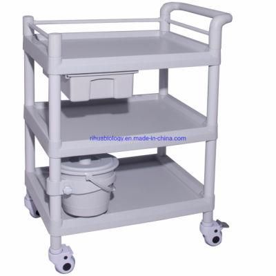 Hospital Multifunctional ABS Trolley /Tripple Drawers