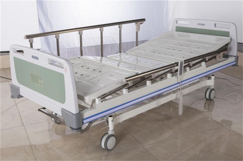 Best Selling economic Medical Equipment ABS Hanging Head Electric Three Functional Hospital Nursing Patient Bed