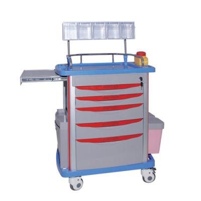 ABS Board Medical Cabinet Anesthesia Cart for Hospital Usage