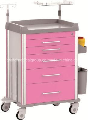 High Quality Grand Mobile Patient Monitor Drugs Hospital Medical Crash Cart Emergency Medicine Trolley for Clinic Medical Device Manufacturer