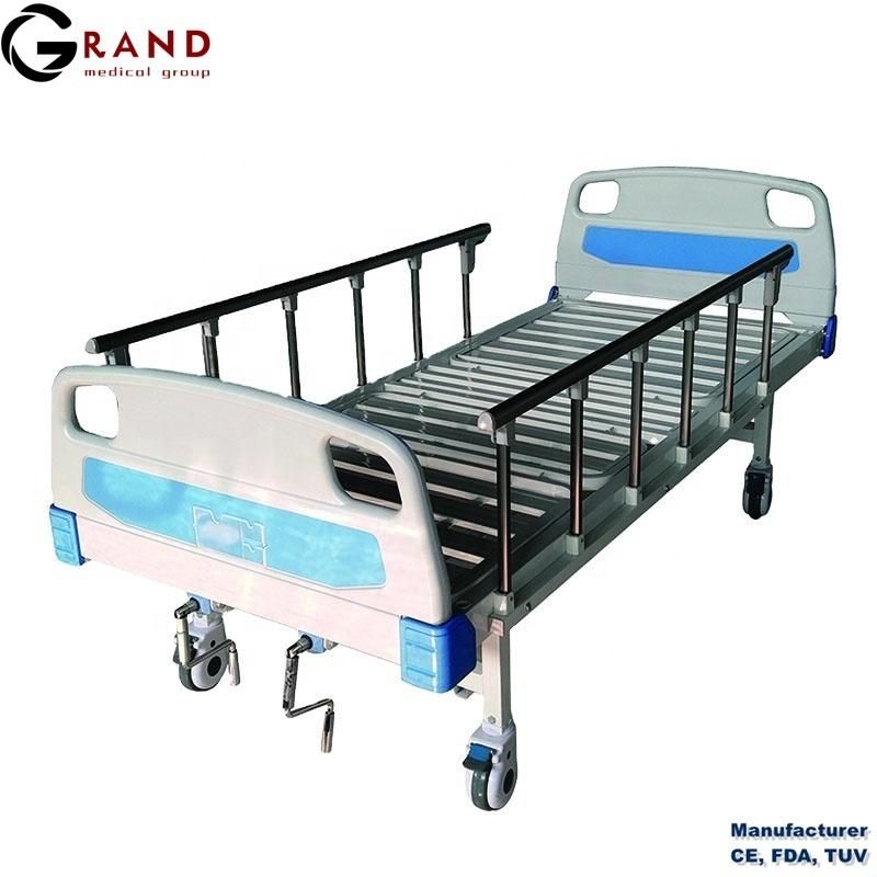 Adjustable Medical Clinic Manual Hospital Bed Cheap Medical Bed Lifting up Hospital Beds Manual Three Function Automatic Nursing Medical Bed