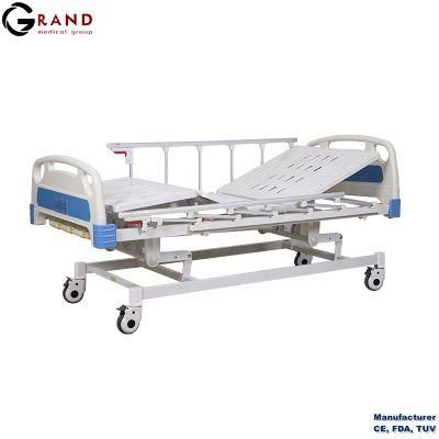 China High Cost-Effective Manual Three Function Hospital Patient Bed Medical Nursing Bed for Hospital Medical Furniture