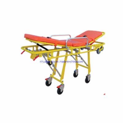 Hospital Steel Loading Ambulance Stretcher with Wheels