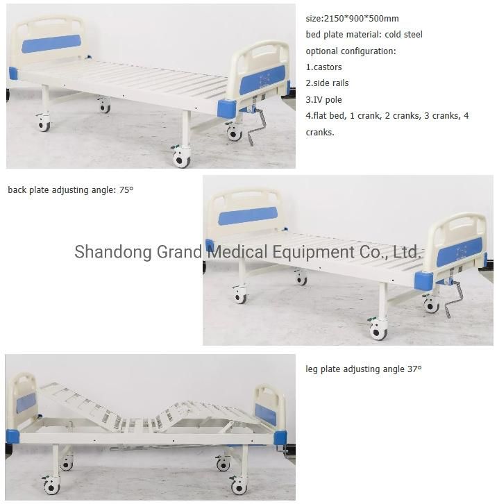 Sample Customized Hospital Furniture Medical Equipment Electric and Manual Adjustable Hospital and Medical Patient Nursing Bed for Health Care