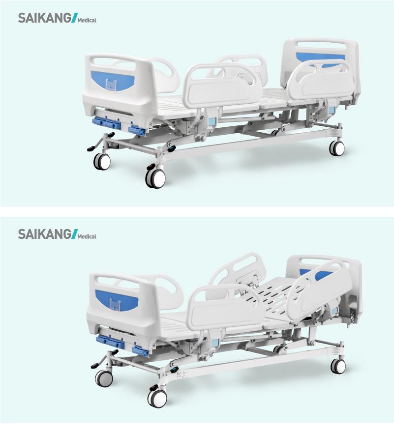 B3c Medical ABS Manual Patient Bed with Siderails