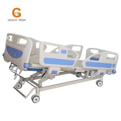 Five 5 Function Manual Hospital Bed 5-Function Nursing Care Equipment Medical Furniture Clinic ICU Patient Hospital Bed