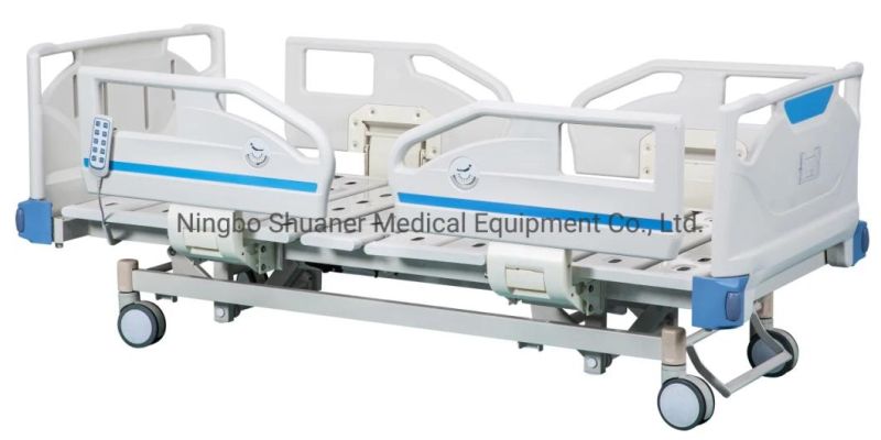 Multifunctional Folding Medical Furniture Adjustable Electric Nursing Bed with Central Control Casters